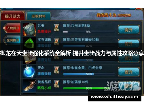 御龙在天坐骑强化系统全解析 提升坐骑战力与属性攻略分享 御龙在天坐骑强化系统全解析 提升坐骑战力与属性攻略分享